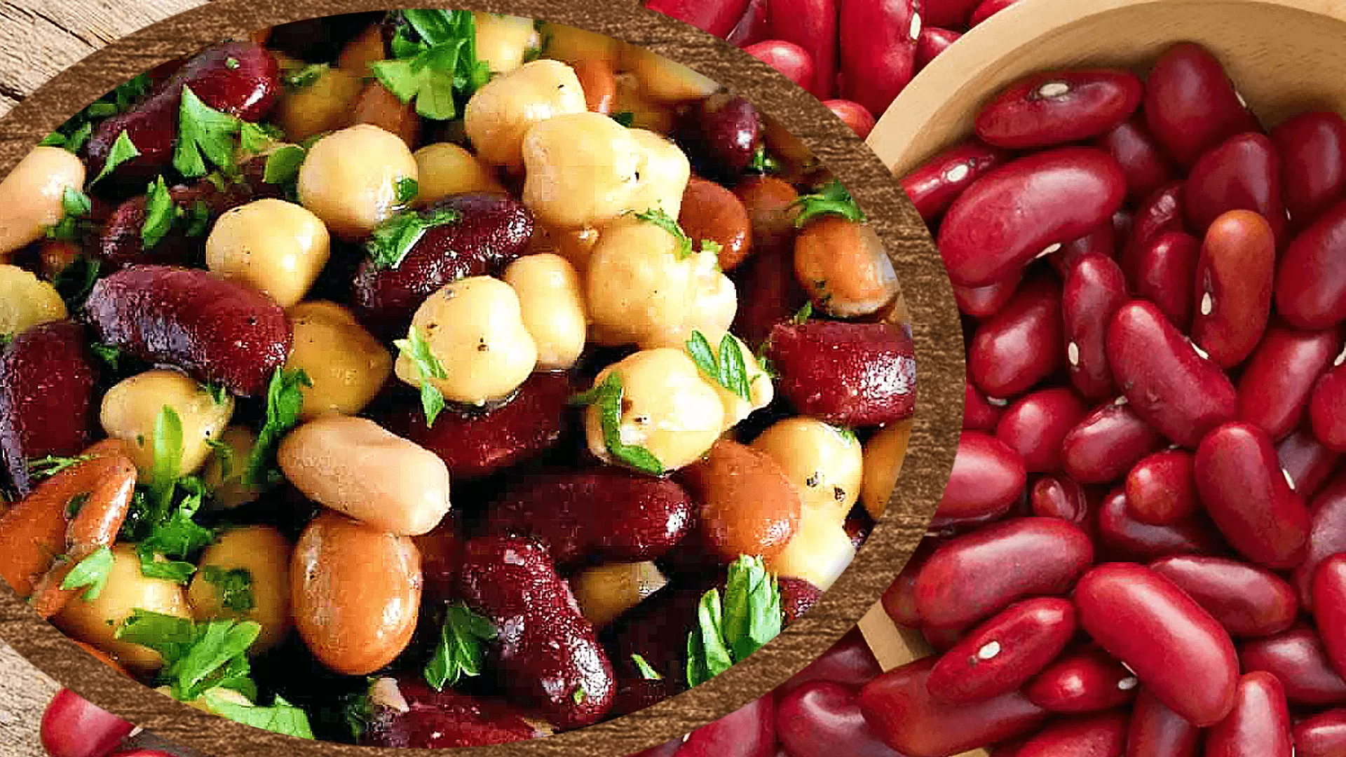 Red Kidney Bean and Chickpea Salad Appetizer