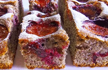 German Poppy Seed and Plum Cake Recipe in 60 Minutes the Easy Way<span class="rmp-archive-results-widget "><i class=" rmp-icon rmp-icon--ratings rmp-icon--star rmp-icon--full-highlight"></i><i class=" rmp-icon rmp-icon--ratings rmp-icon--star rmp-icon--full-highlight"></i><i class=" rmp-icon rmp-icon--ratings rmp-icon--star rmp-icon--full-highlight"></i><i class=" rmp-icon rmp-icon--ratings rmp-icon--star rmp-icon--full-highlight"></i><i class=" rmp-icon rmp-icon--ratings rmp-icon--star rmp-icon--half-highlight js-rmp-remove-half-star"></i> <span>4.3 (7)</span></span>
