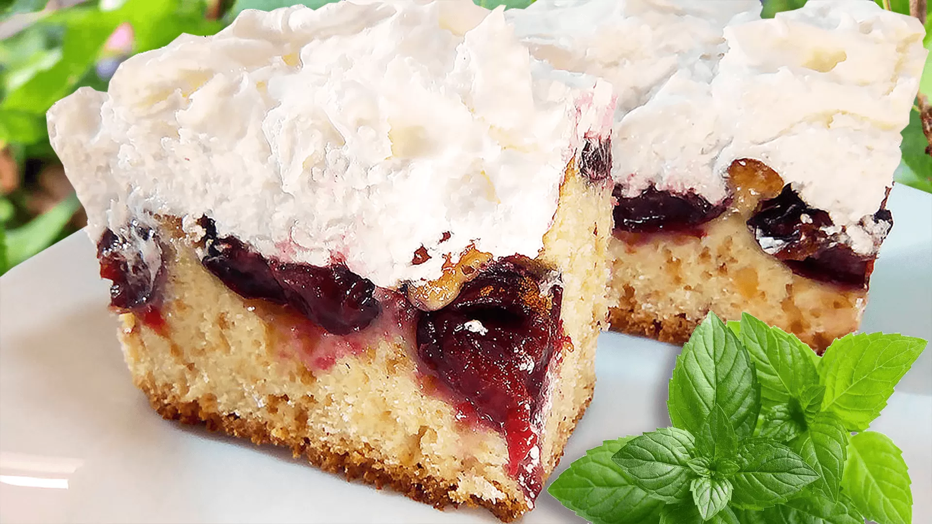 Old-Fashioned Plum Cake with Meringue