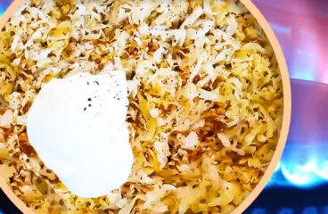 Pan-Fried Sauerkraut with Sour Cream in 15 Minutes the Easy Way<span class="rmp-archive-results-widget "><i class=" rmp-icon rmp-icon--ratings rmp-icon--star rmp-icon--full-highlight"></i><i class=" rmp-icon rmp-icon--ratings rmp-icon--star rmp-icon--full-highlight"></i><i class=" rmp-icon rmp-icon--ratings rmp-icon--star rmp-icon--full-highlight"></i><i class=" rmp-icon rmp-icon--ratings rmp-icon--star rmp-icon--full-highlight"></i><i class=" rmp-icon rmp-icon--ratings rmp-icon--star rmp-icon--half-highlight js-rmp-remove-half-star"></i> <span>4.3 (8)</span></span>