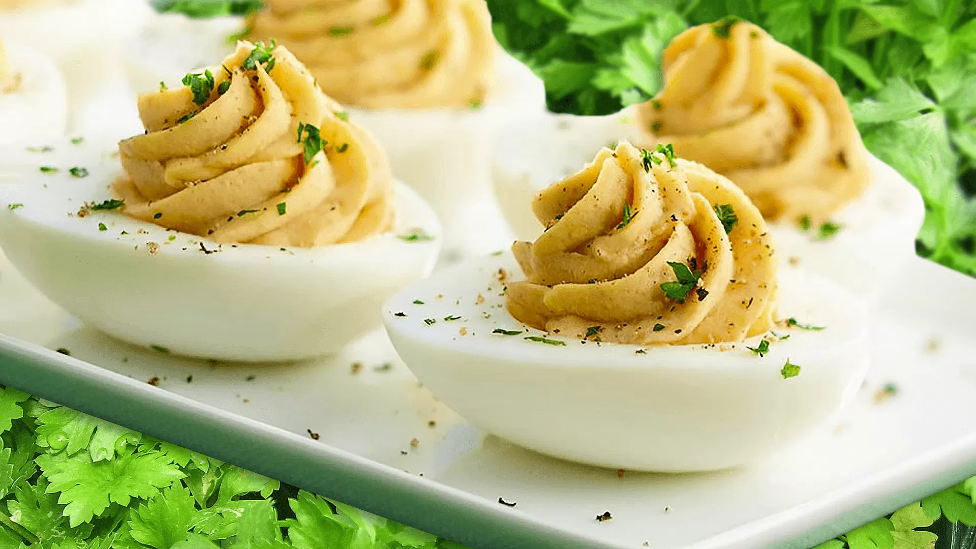Easy Deviled Eggs Recipe {Romanian Deviled Eggs with Liver Pate and Mayonnaise Sauce} 4.4 (7)