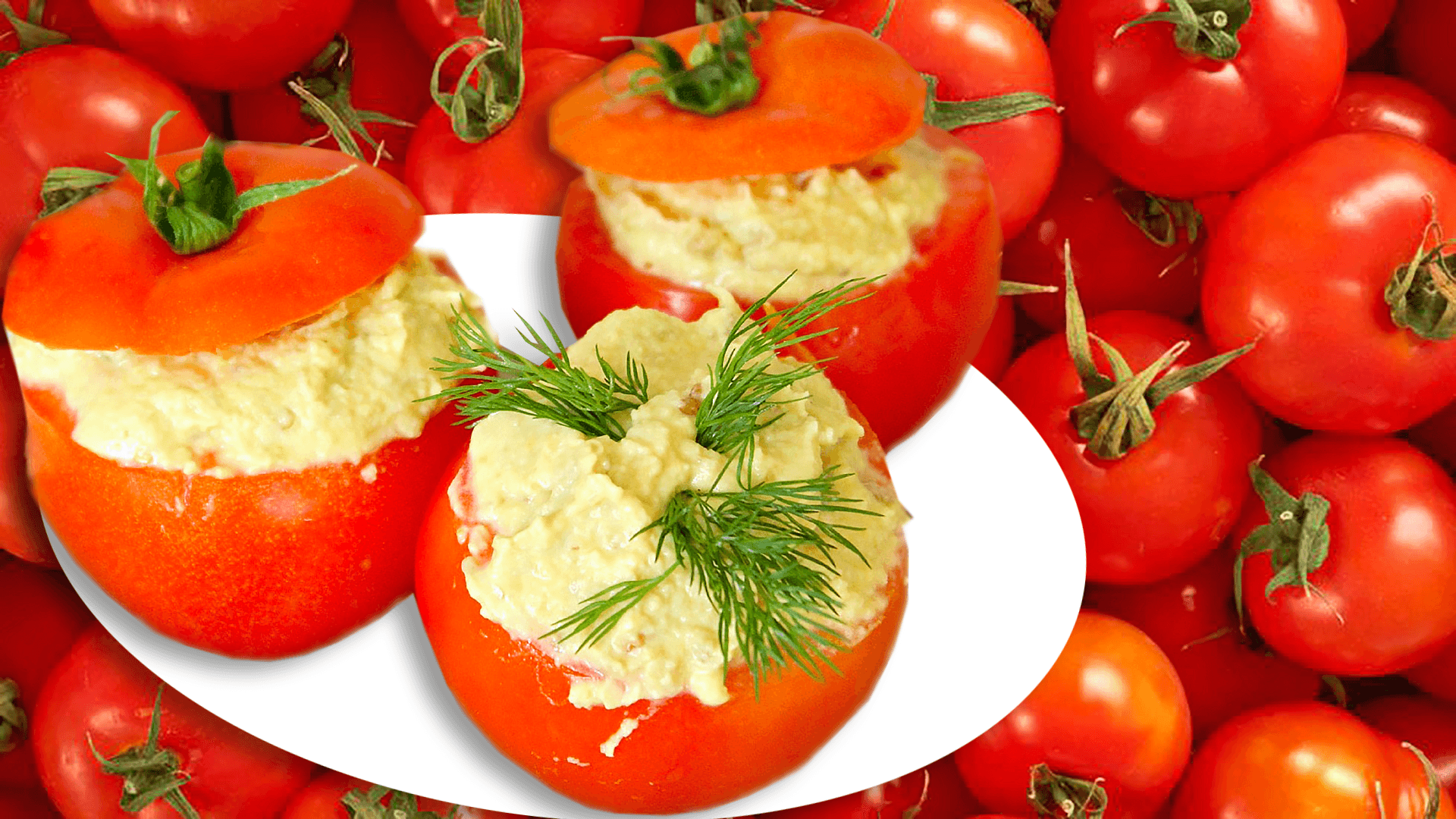 Cold Stuffed Tomatoes (Eggplant Salad Appetizer)