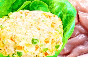 Homemade Chicken Salad Recipe with Mayonnaise and Veggies in 30 Minutes the Easy Way {Romanian “Salată de Boeuf”}<span class="rmp-archive-results-widget "><i class=" rmp-icon rmp-icon--ratings rmp-icon--star rmp-icon--full-highlight"></i><i class=" rmp-icon rmp-icon--ratings rmp-icon--star rmp-icon--full-highlight"></i><i class=" rmp-icon rmp-icon--ratings rmp-icon--star rmp-icon--full-highlight"></i><i class=" rmp-icon rmp-icon--ratings rmp-icon--star rmp-icon--full-highlight"></i><i class=" rmp-icon rmp-icon--ratings rmp-icon--star "></i> <span>4.2 (14)</span></span>