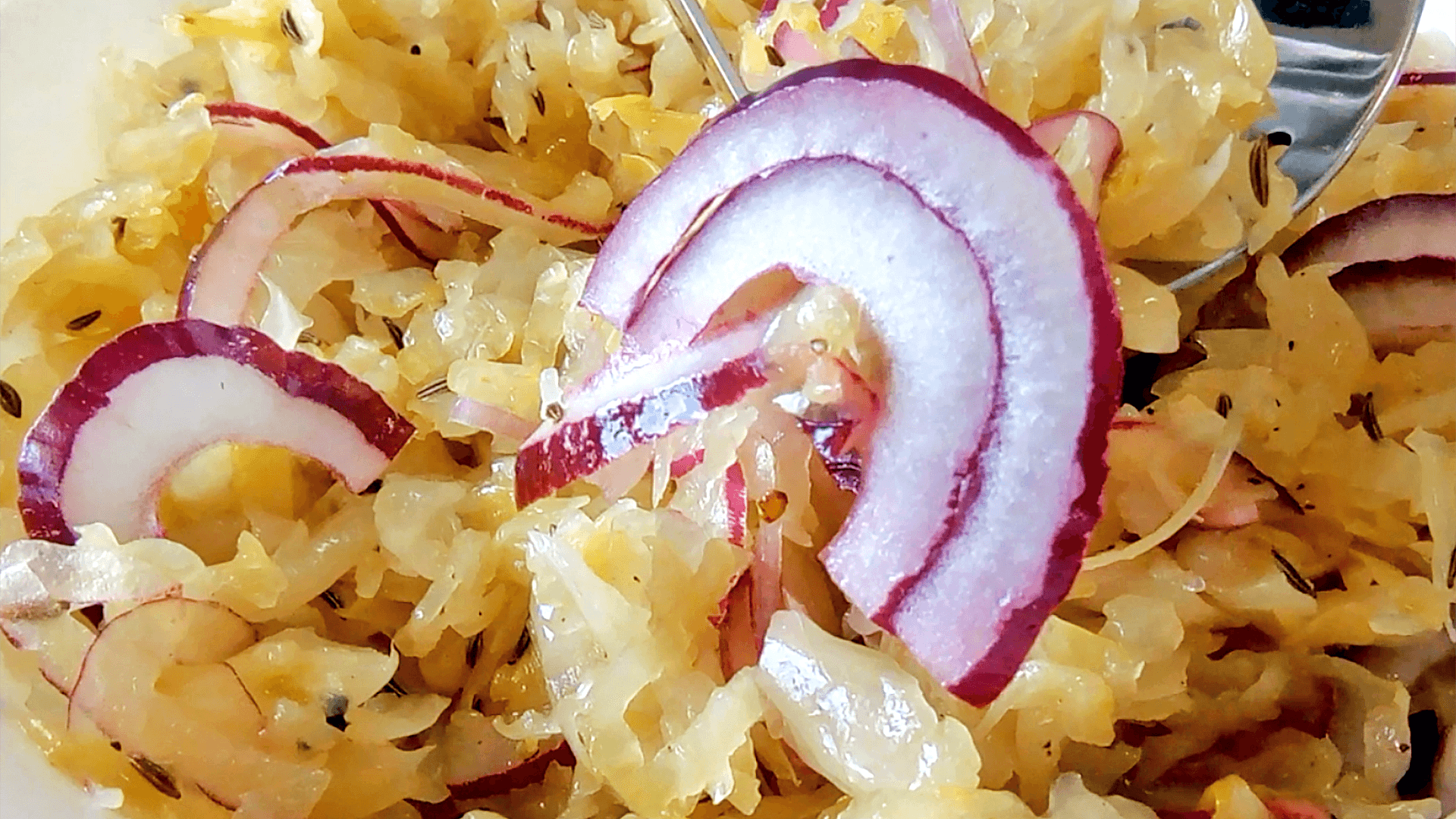 Easy Sauerkraut Salad Recipe with Onions
