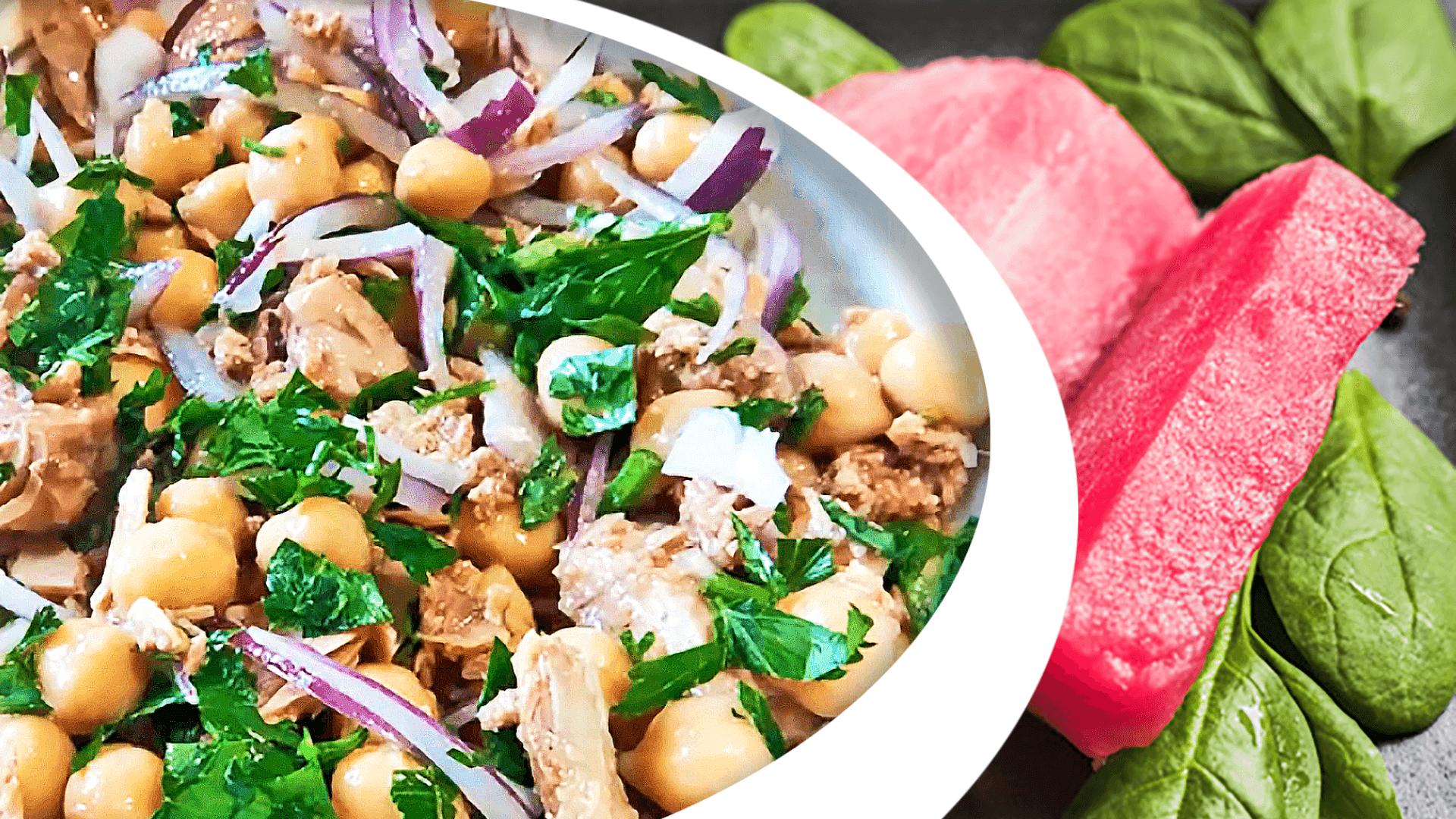 Classic Tuna Salad Recipe with Chickpeas and Red Onions