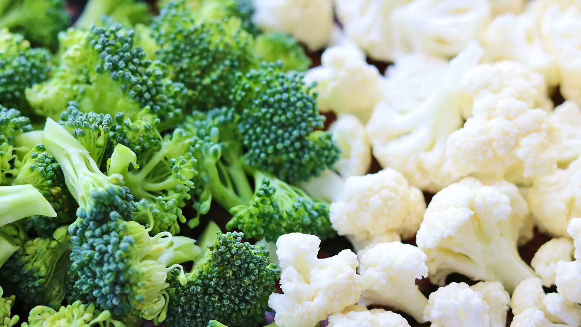 Raw Broccoli and Cauliflower