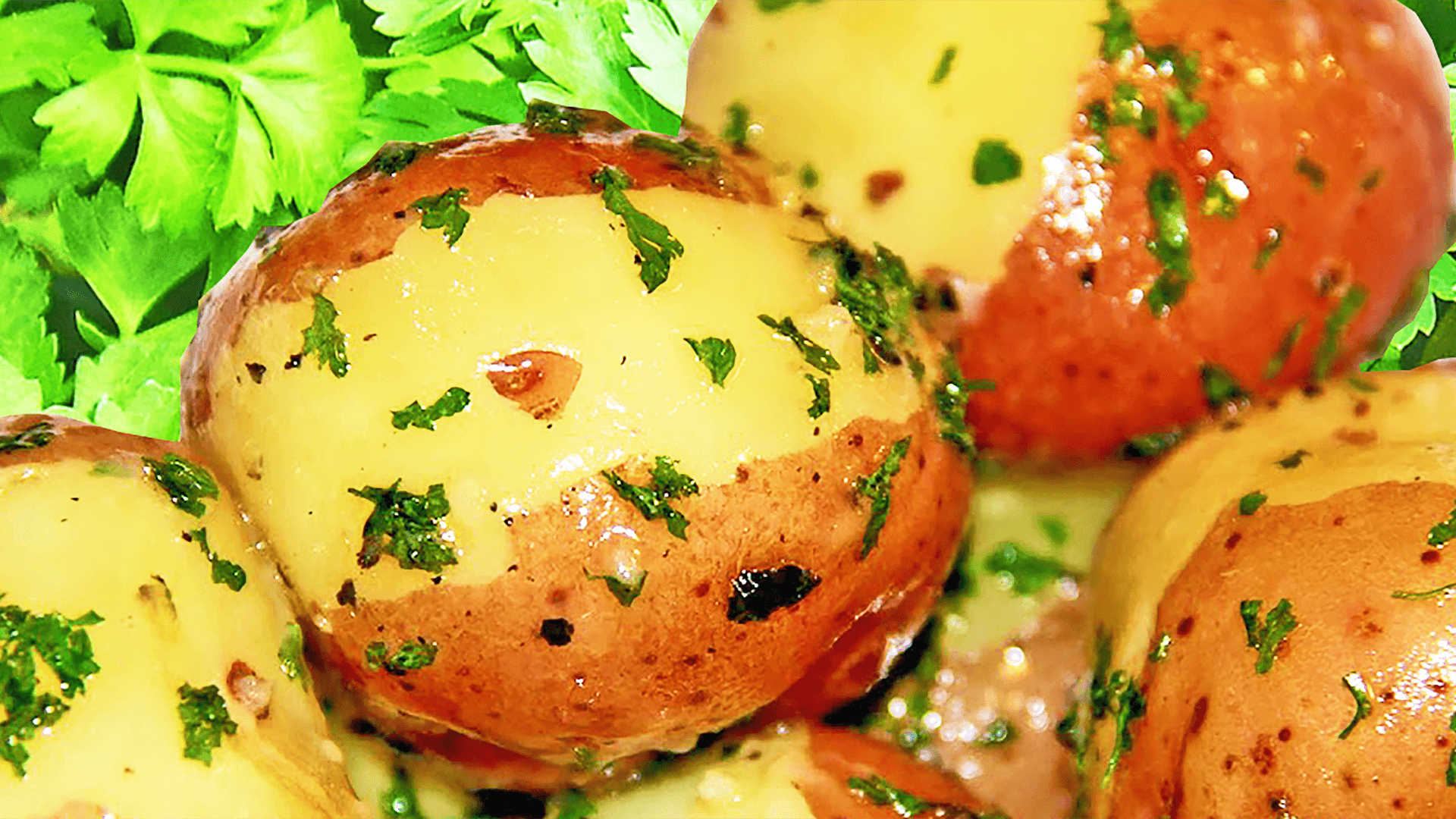 Boiled Potatoes Recipe with Butter and Fresh Greenery