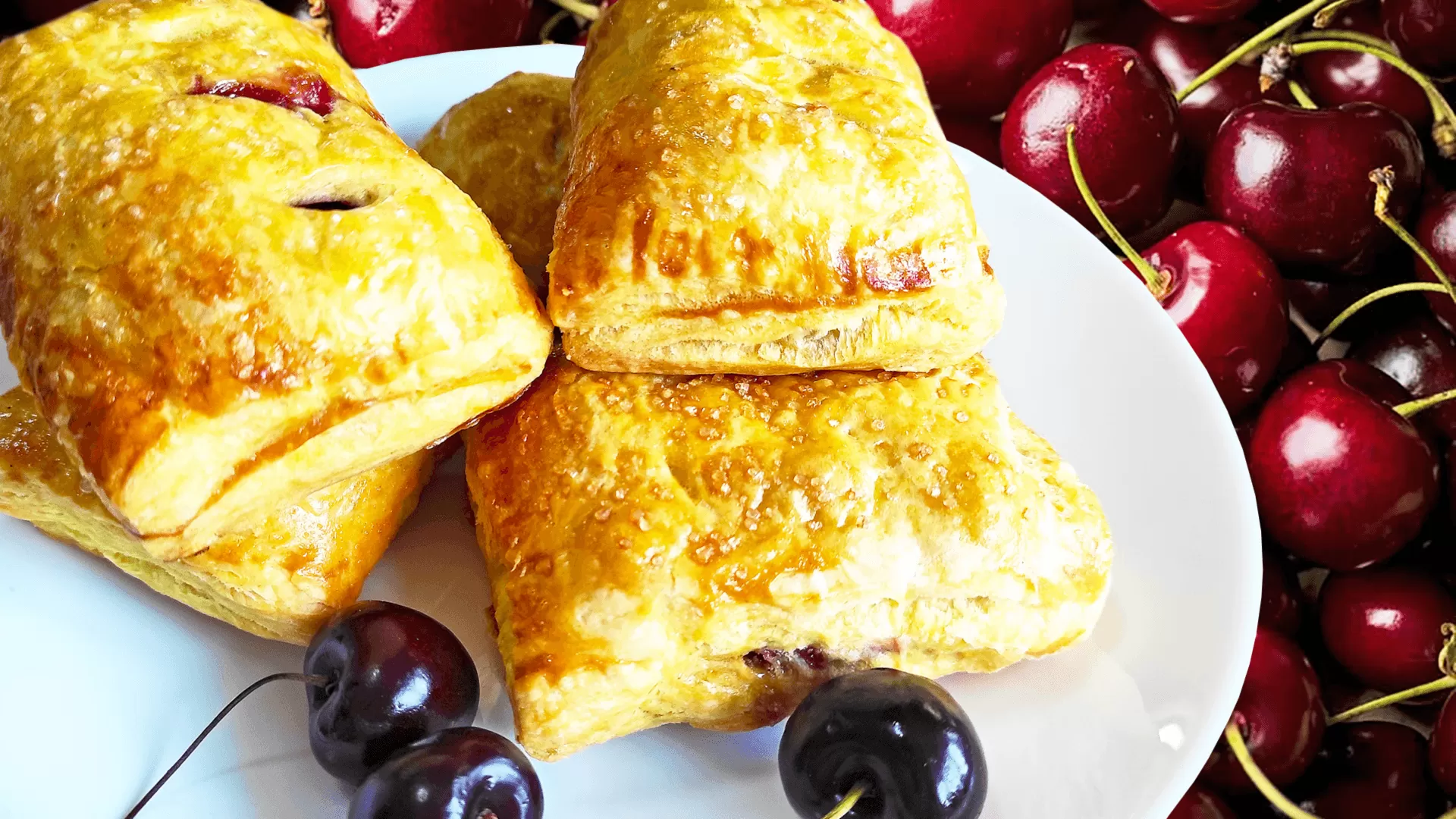 Cherry Turnovers with Puff Pastry