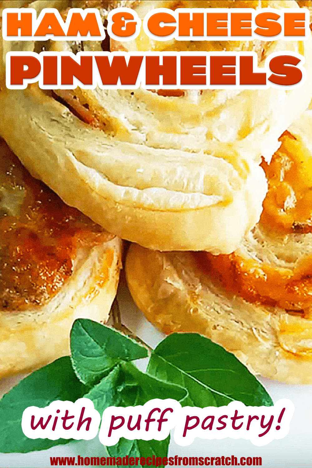 Ham and Cheese Pinwheels with Puff Pastry