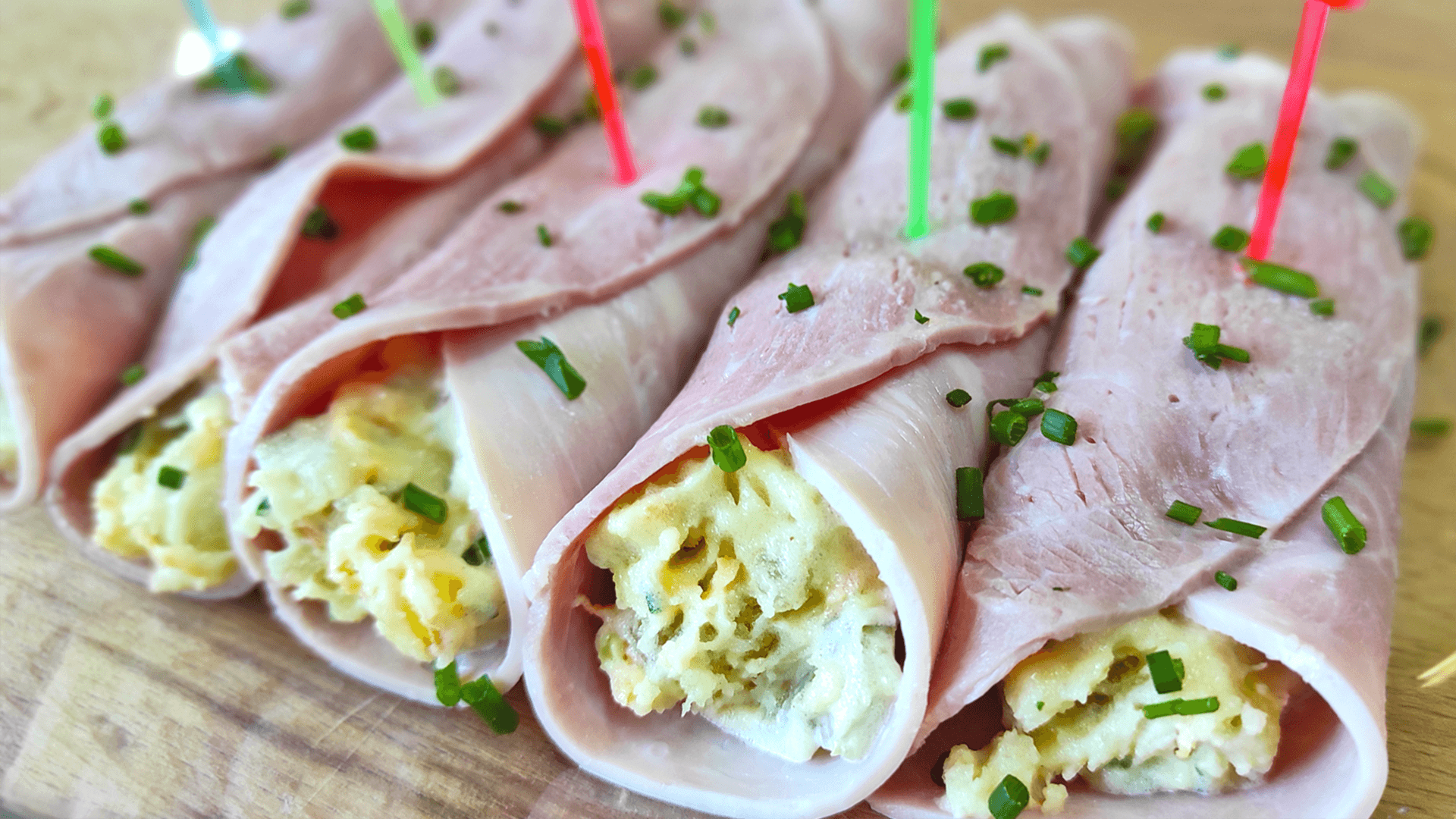 Ham Roll-Ups with Potato Salad