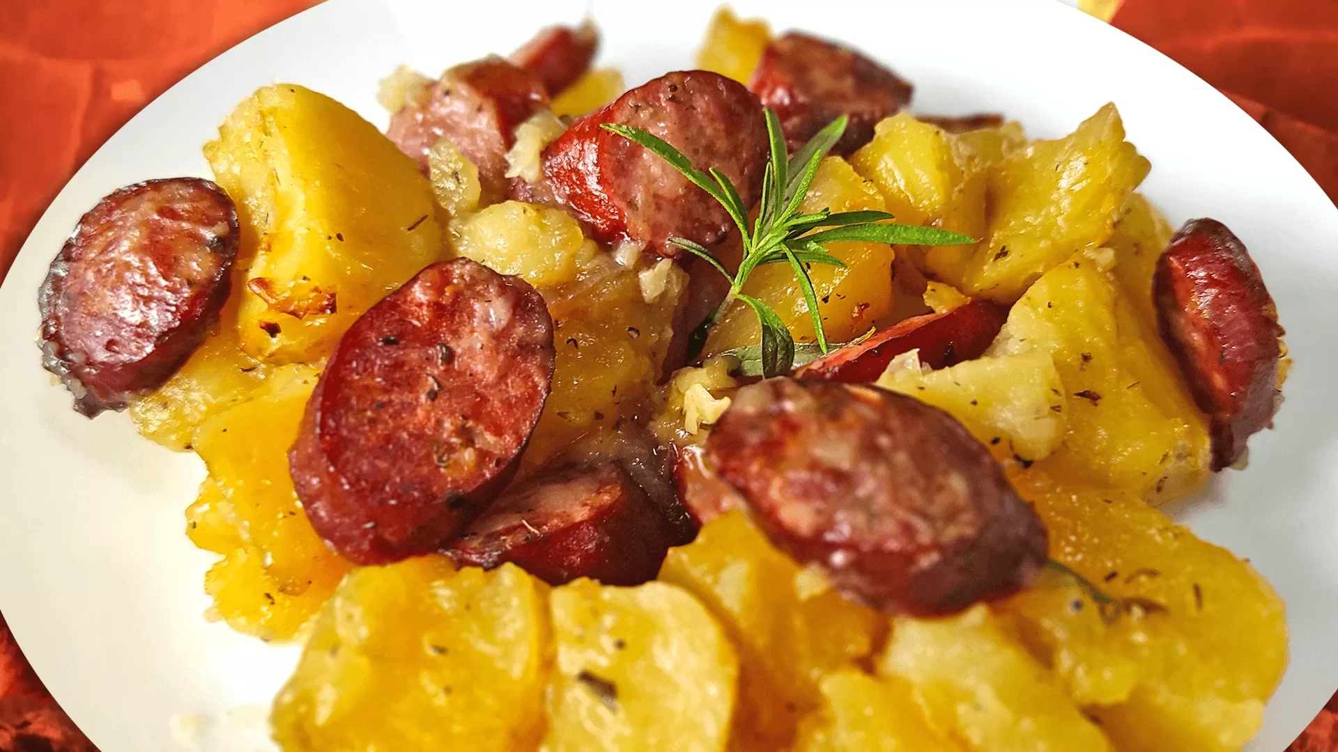 Smoked Sausage and Potatoes in the Oven