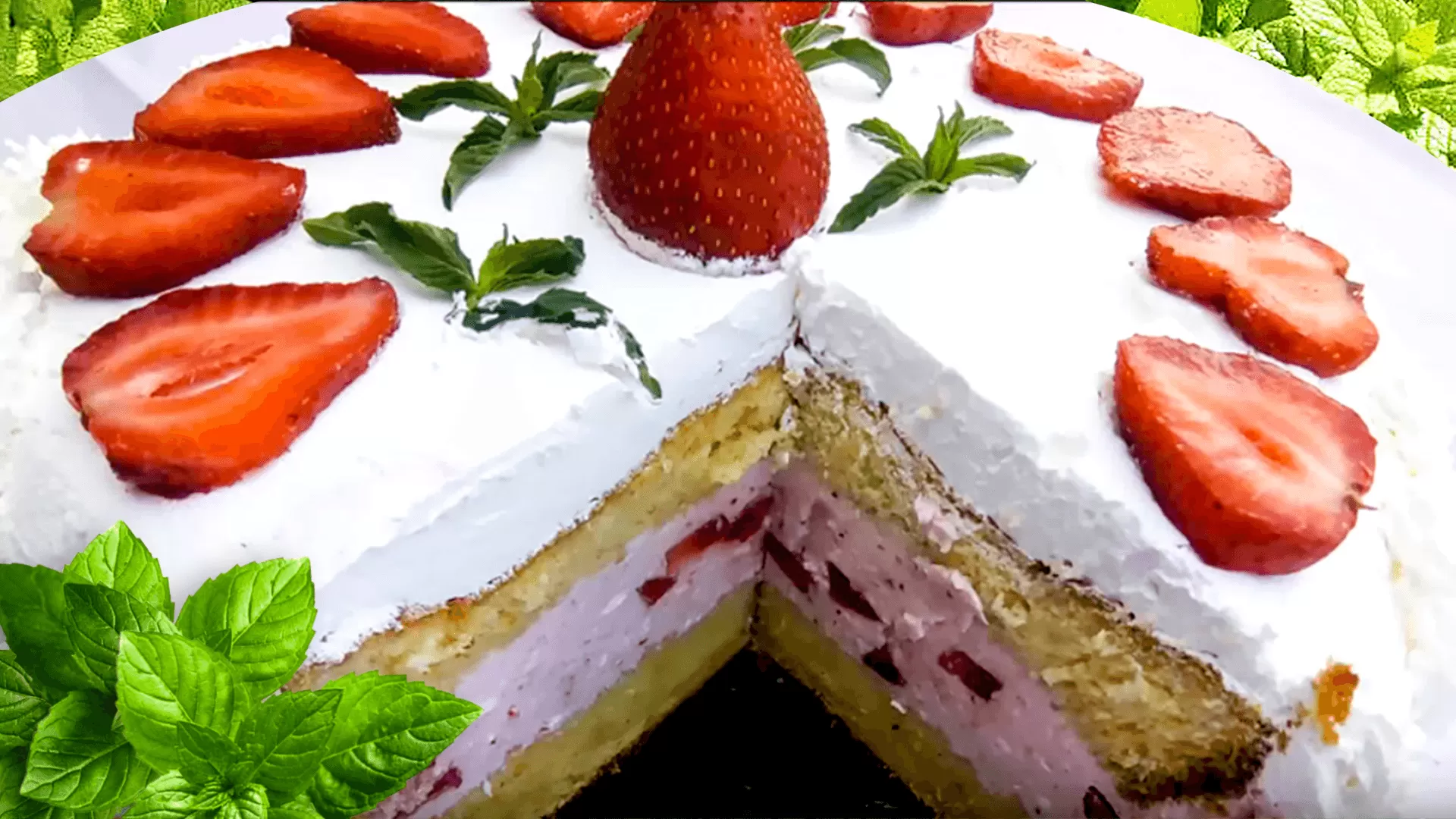 Homemade Strawberry Cream Cake