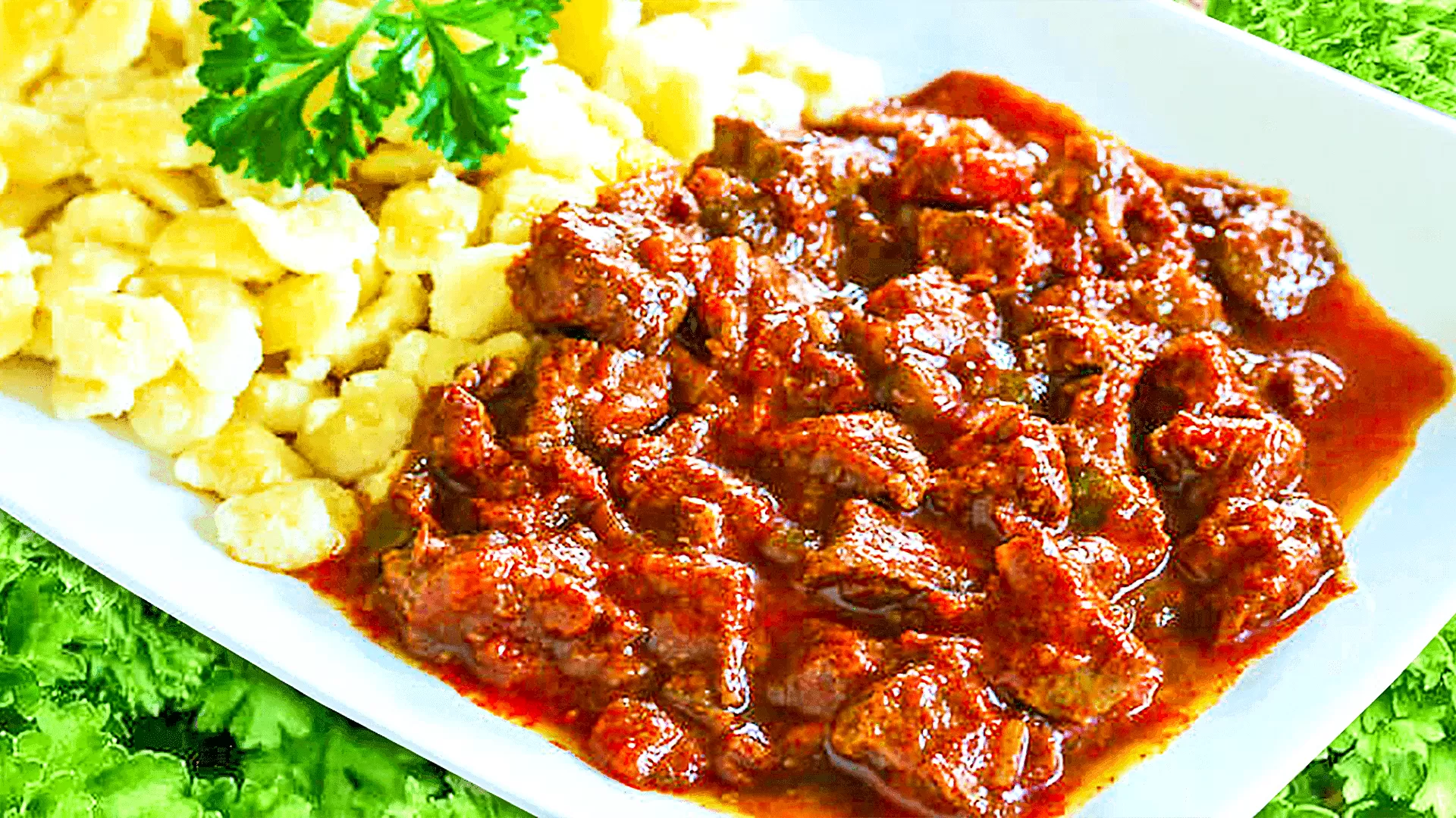 Authentic Hungarian Beef Goulash with Dumplings 4.6 (8)