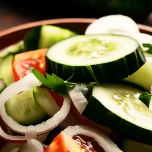 Balsamic Vinegar Cucumber Tomato Onion Salad Recipe