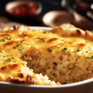Leftover Roast Chicken and Rice Casserole