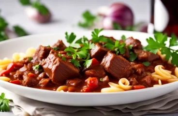 Authentic Hungarian Goulash Recipe with Beef and Red Wine<span class="rmp-archive-results-widget "><i class=" rmp-icon rmp-icon--ratings rmp-icon--star rmp-icon--full-highlight"></i><i class=" rmp-icon rmp-icon--ratings rmp-icon--star rmp-icon--full-highlight"></i><i class=" rmp-icon rmp-icon--ratings rmp-icon--star rmp-icon--full-highlight"></i><i class=" rmp-icon rmp-icon--ratings rmp-icon--star rmp-icon--full-highlight"></i><i class=" rmp-icon rmp-icon--ratings rmp-icon--star rmp-icon--full-highlight"></i> <span>5 (5)</span></span>