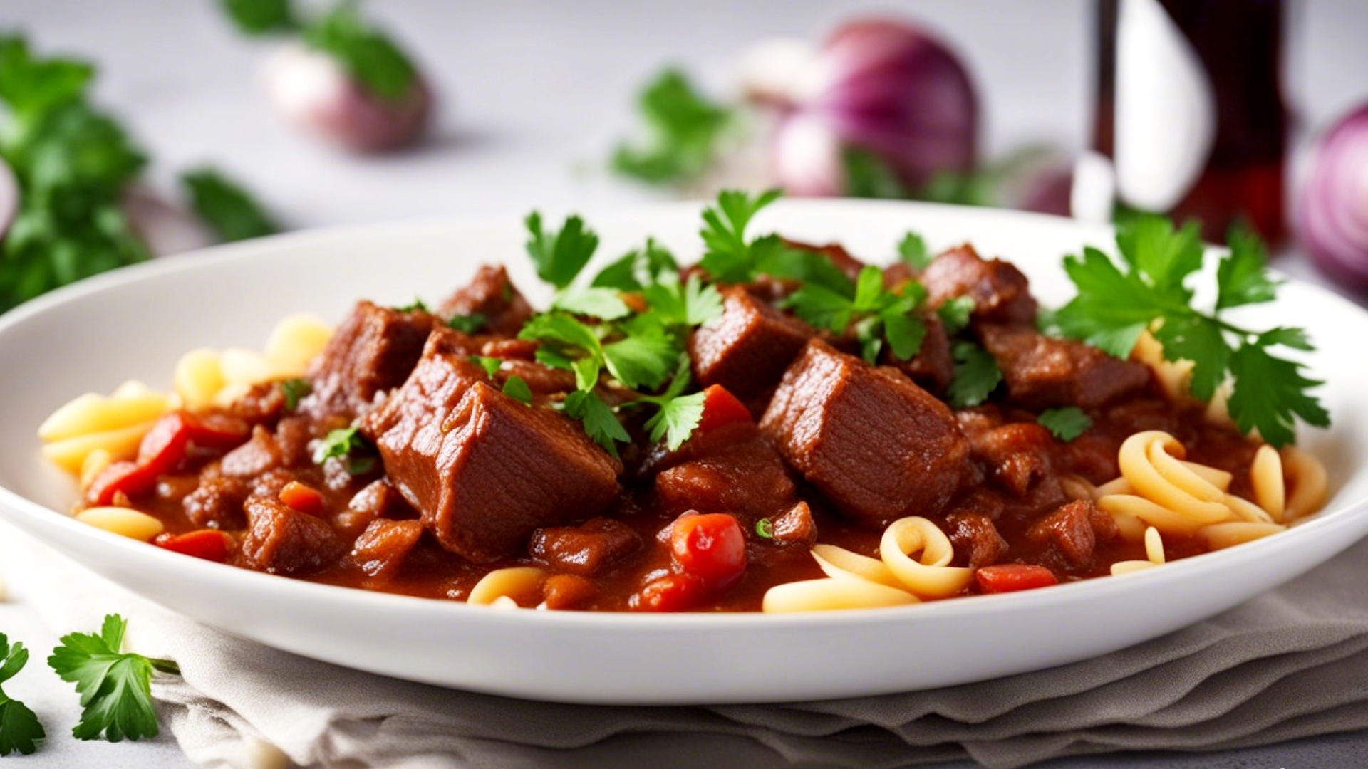 Authentic Hungarian Goulash Recipe {Cooking Hungarian Beef Goulash with Red Wine}