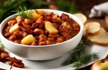 Authentic Hungarian Bean Goulash with Bacon and Apples {Cooking Hungarian Babgulyás}<span class="rmp-archive-results-widget "><i class=" rmp-icon rmp-icon--ratings rmp-icon--star rmp-icon--full-highlight"></i><i class=" rmp-icon rmp-icon--ratings rmp-icon--star rmp-icon--full-highlight"></i><i class=" rmp-icon rmp-icon--ratings rmp-icon--star rmp-icon--full-highlight"></i><i class=" rmp-icon rmp-icon--ratings rmp-icon--star rmp-icon--full-highlight"></i><i class=" rmp-icon rmp-icon--ratings rmp-icon--star rmp-icon--full-highlight"></i> <span>5 (5)</span></span>