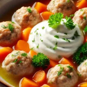 Authentic German Meatball Soup