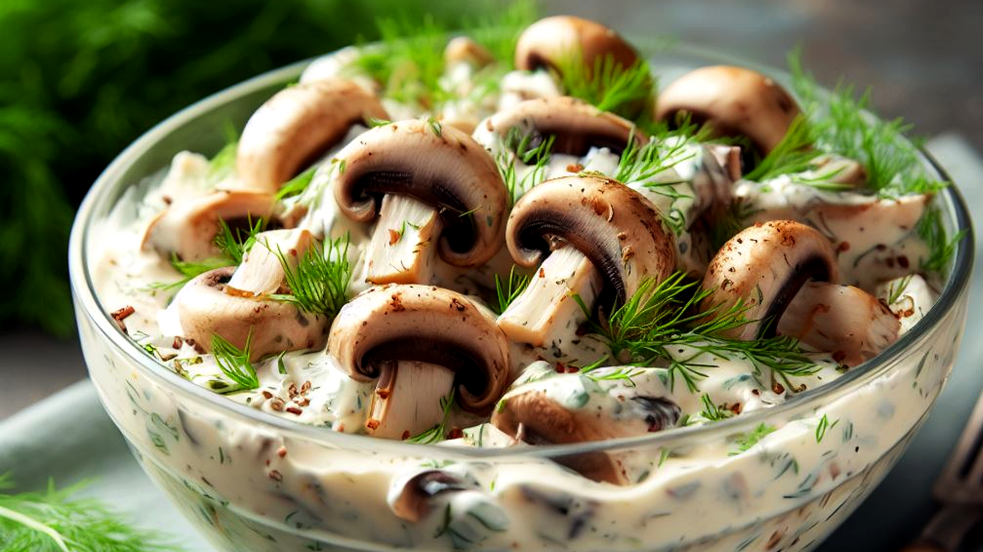 Simple Mayonnaise Mushroom Salad