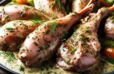 Pan-Fried Rabbit with Dill Sour Cream Sauce Recipe<span class="rmp-archive-results-widget "><i class=" rmp-icon rmp-icon--ratings rmp-icon--star rmp-icon--full-highlight"></i><i class=" rmp-icon rmp-icon--ratings rmp-icon--star rmp-icon--full-highlight"></i><i class=" rmp-icon rmp-icon--ratings rmp-icon--star rmp-icon--full-highlight"></i><i class=" rmp-icon rmp-icon--ratings rmp-icon--star rmp-icon--full-highlight"></i><i class=" rmp-icon rmp-icon--ratings rmp-icon--star rmp-icon--full-highlight"></i> <span>5 (5)</span></span>