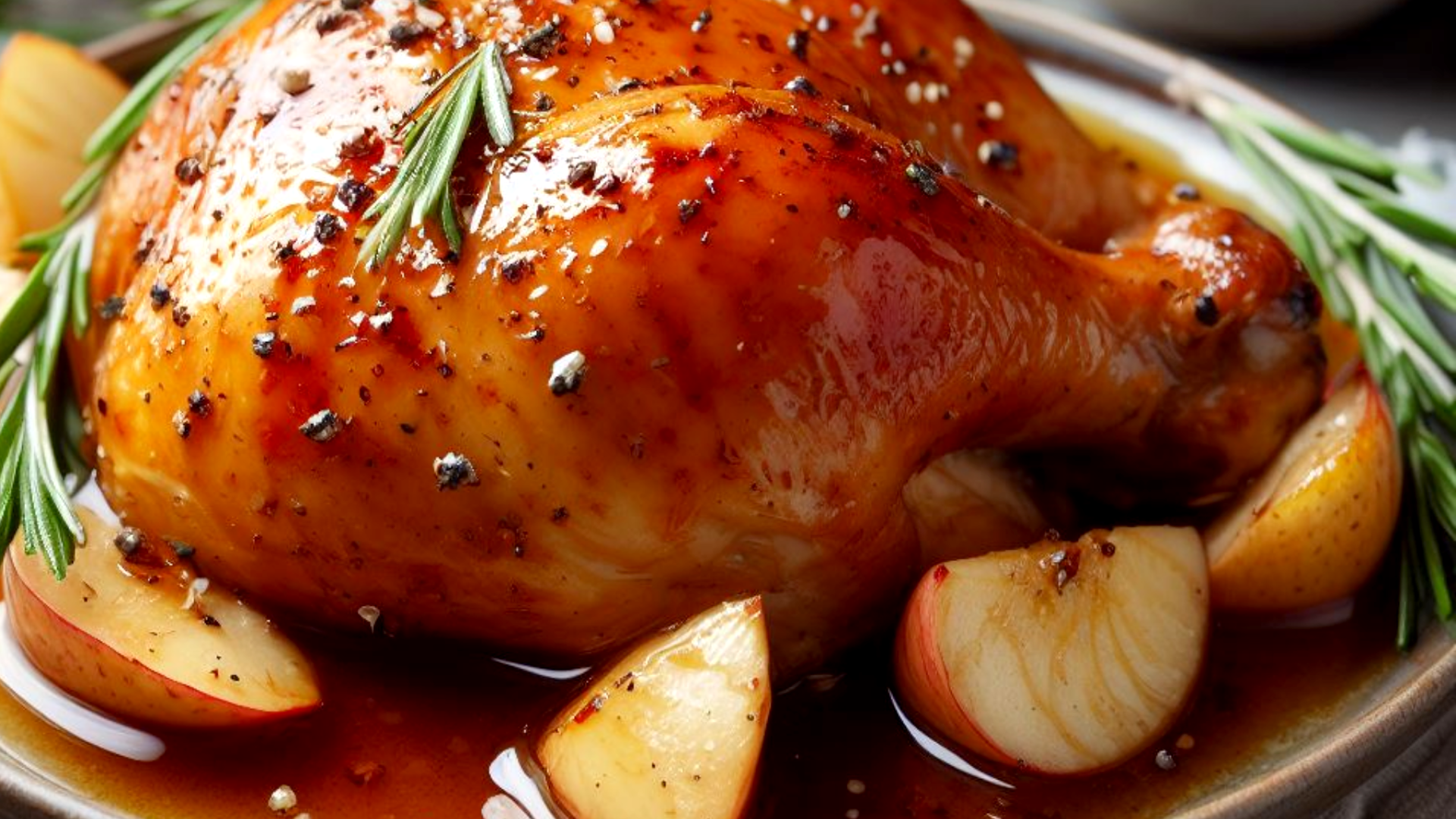 Roast Turkey Thighs with Apple Sauce